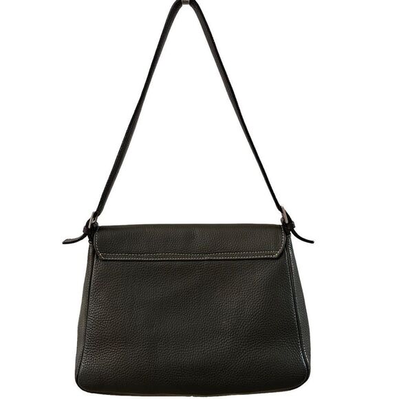 Forest Green Leather Shoulder bag~Made in Italy~Clean interior ~1 zipped pocket - Picture 2 of 14